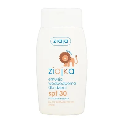 Zdjęcie produktu dla Ziajka, wodoodporna emulsja do opalania dla dzieci SPF30, od urodzenia, 125ml