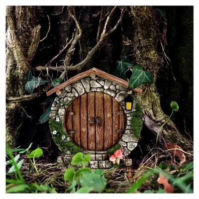 Produktbild von Miniatur Feentür aus Harz für den Garten
