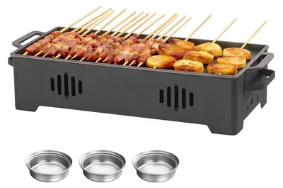Image de Plaque de cuisson en aluminium pour barbecue, avec revêtement antiadhésif, idéale pour la viande et les accompagnements