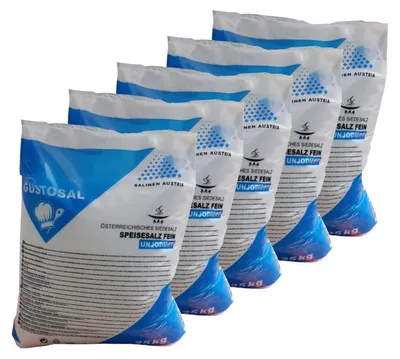 Produktbild von Salina GUSTOSAL Siede Speisesalz fein 5x25kg Kochsalz Siedesalz Salz unjodiert kochen