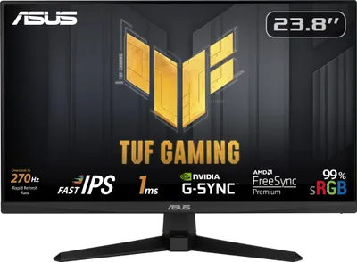 Produktbild von ASUS TUF Gaming VG249QM1A - 24 Zoll Full HD Monitor - 270 Hz, 1ms GtG, G-Sync kompatibel FreeSync Premium - Fast-IPS Panel, 16:9, 1920x1080, DisplayPort, HDMI, schwarz