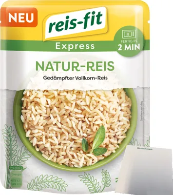 Produktbild von Reis-Fit Express Natur Reis (250g Packung) + usy Block