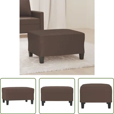 Image de The Living Store Tabouret de pied Marron 70x55x41 cm Similicuir