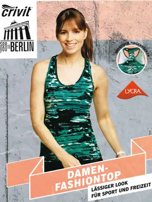 Produktbild von Crivit Damen Fashiontop Petrol S
