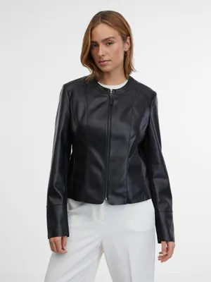 Produktbild von Orsay Schwarze Damen-Kunstlederjacke Größe 36