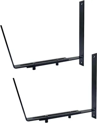Immagine prodotto di Set di 2 fioriere da balcone in metallo nero