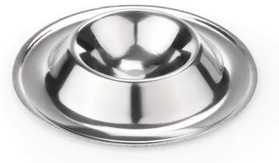 Produktbild von 6x Eierbecher rund, mit Ablage Chromnickelstahl silber 8,5 cm