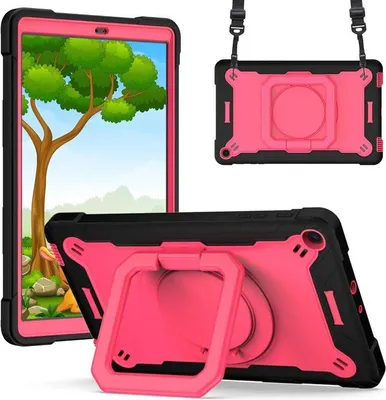 Obrázek produktu pro Pouzdro pro iPad 8/7 10,2" se stojánkem a popruhem přes rameno, růžové