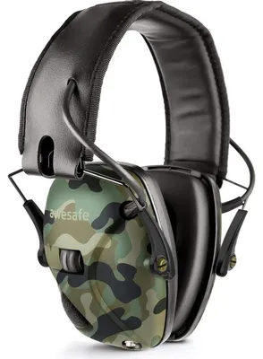 Immagine prodotto di Protezione acustica elettronica GF01: riduzione del rumore, amplificazione del suono, NRR 22 dB, design mimetico