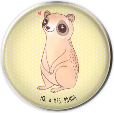 Produktbild von Mr. & Mrs. Panda waschbeckenstöpsel Plumplori Glücklich - Gelb Pastell - Geschenk, stopfen waschbecken, Glück, ablauf, Lustige Sprüche, Abflussstöpsel, Ablaufgarnitur