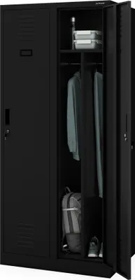 Immagine prodotto di Armadio da lavoro in metallo KACPER D600 800 x 1800 x 600 mm nero