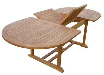 Produktbild von Teak Tisch Gartentisch Garten ausziehbar Esstisch Teakmöbel Holztisch oval 210cm