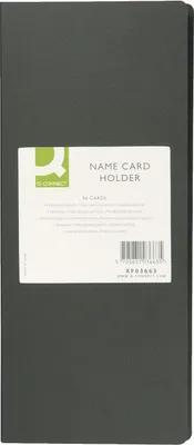 Produktbild von 12x Q-Connect® KF03663 Visitenkartenbuch schwarz für 96 Karten