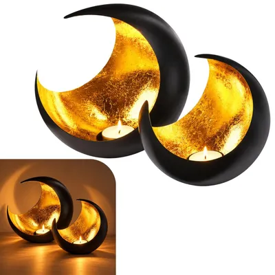 Produktbild von 2er Set Vintage Garten Windlichter Moon