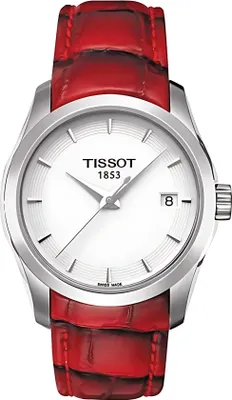 Produktbild von Tissot Couturier Lady Damenuhr silber rot T035.210.16.011.01