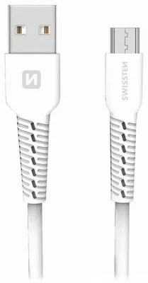 Image de Câble de données USB / Micro USB Swissten, 1,0 mètre, blanc