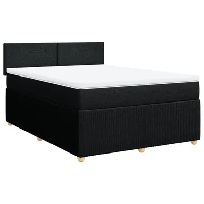 Produktbild von Boxspringbett mit Matratze Schwarz 160x200 cm Stoff