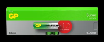 Immagine prodotto di Batteria GP super alcalina AA, 15 A/LR6, pacco da 12
