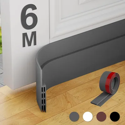 Obrázok produktu pre Tesnenie dverí 5 cm x 400 cm, 6 ks, samolepiace, zvukovo izolačné, proti prievanu