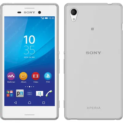 Produktbild von PhoneNatic Case kompatibel mit Sony Xperia M4 Aqua - Crystal Clear Silikon Hülle transparent + 2 Schutzfolien