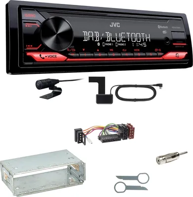 Produktbild von JVC KD-X272DBT Digitalradio Bluetooth USB Einbauset für Mercedes E-Klasse W124