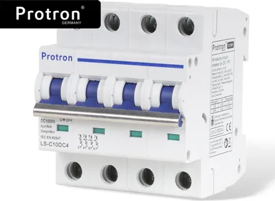 Produktbild von Protron DC Leitungsschutzschalter Sicherungsautomaten für Solar PV Photovoltaikanlagen polaritätsunabhängig 1000V - LS-C20DC4 20A 4-polig, 0% MwSt.