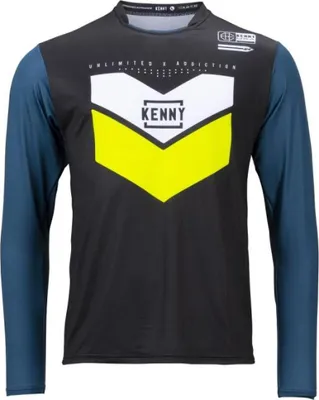 Produktbild von KENNY Langarm Fahrradtrikot für den Sommer - PROLIGHT - Gelb/Blau L