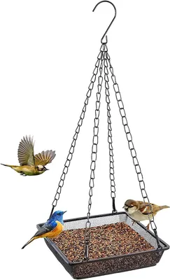 Produktbild von Feinmaschiges Vogelfutterhaus, Edelstahlkette, wetterfest, für Meisen/Sperlinge