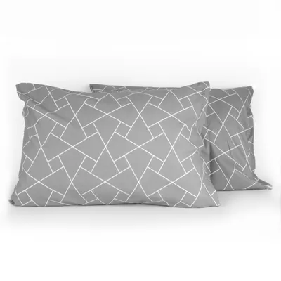 Produktbild von Kissenbezug 50x70 cm - 2er Set Kopfkissenbezüge Kissenhülle Schlafkissenhüllen Kissenbezüge, Design Bettwäsche:Linnea D6