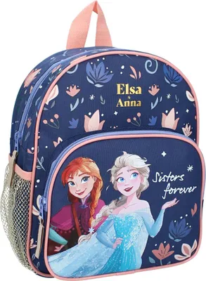Image de Frozen 2 Sac à dos pour enfants - Sac pour fille avec Anna et Elsa, sac d'école rose-bleu