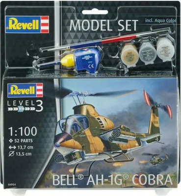 Obrázok produktu pre Revell 64954 - Bell AH-1G Cobra Model Set Including Paints, Glue and Paintbrush, 1:100 Scale