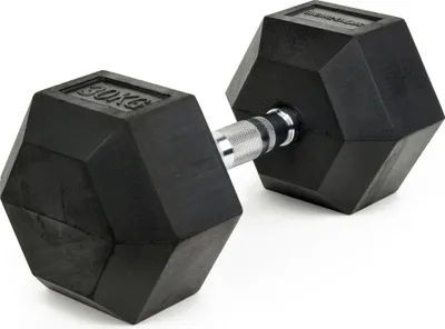Produktbild von Sport-Thieme Kurzhantel "Gummi Hex", 30 kg