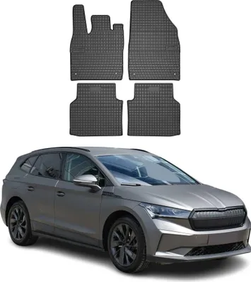 Image de 2020-2025 Skoda Enyaq Tapis de sol en caoutchouc noir 4 pièces