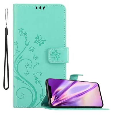 Zdjęcie produktu dla Pokrowiec Cadorabo do Huawei MATE 20 PRO w kolorze turkusowym pokrowiec ochronny na telefon komórkowy etui w kwiaty etui w kwiaty