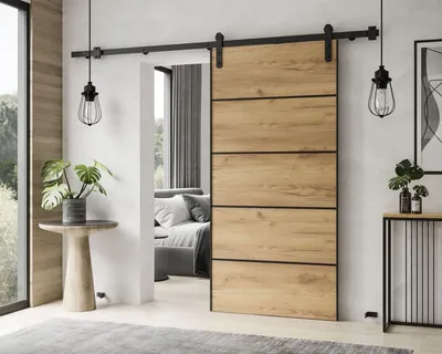 Produktbild von Schiebetür ALDER PLUS mit Türdämpfer 96 cm Craft Gold Eiche