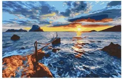 Zdjęcie produktu dla Diamentowa mozaika "Wzburzone morze", 30X40 Cm, kreatywne diamenty