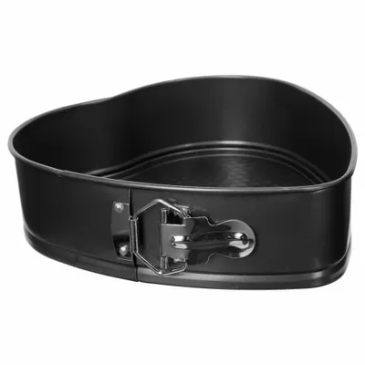 Immagine prodotto di 5 Five Simply Smart Springform Herz, Backform mit Wabenboden, Stahl, Schwarz, 24 cm, 111481A