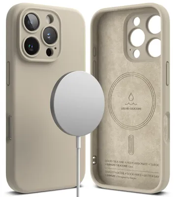 Zdjęcie produktu dla Ringke Magnetic MagSafe etui do iPhone 16 Pro Max - szare („Stone")