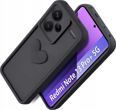 Obrázek produktu pro Pouzdro pro Xiaomi Redmi Note 13 Pro+ Plus 5G silikonové MATOVÉ srdce