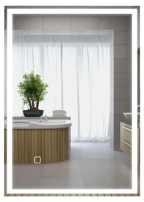 Obrázek produktu pro HOMCOM Zrcadlo do koupelny, koupelnové zrcadlo s LED osvětlením, nástěnné zrcadlo 70 x 50 cm