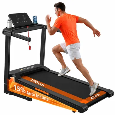 Image de Tapis de course JAGJOG avec une vitesse réglable de 1 à 14 km/h, pour un entraînement polyvalent