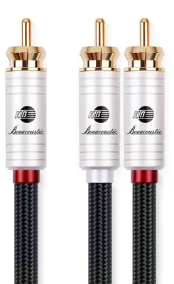 Productafbeelding van HiFi Subwoofer Kabel 1RCA naar 2RCA, 2m Audiokabel voor Verstärker en TV