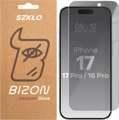 Produktbild von Bizon Glass Clear Shadow Privacy Panzerglas für iPhone 16 Pro, getönt