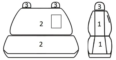 Produktbild von ATRA Sitzschonbezug Sitzbezüge Set Vorne Schwarz für FIAT Scudo (270, 272) Scudo Kastenwagen (270, 272) Scudo Pritsche / Fahrgestell (270, 272)