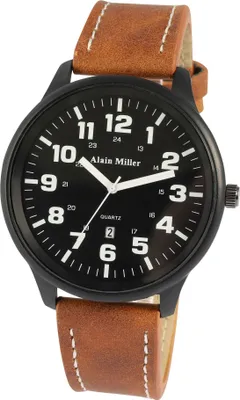 Produktbild von Alain Miller Herrenuhr mit Kunstlederionsband