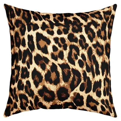 Productafbeelding van Kussensloopset met luipaardprint, 40x40 cm, set van 4 stuks, polyester