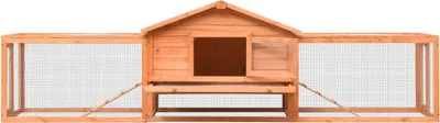 Obrázek produktu pro vidaXL Králíkárna 310x70x87 cm Borovice a jedlové dřevo