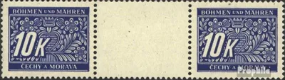 Produktbild von Briefmarken Böhmen und Mähren 1939 Mi P13 Zwischenstegpaar postfrisch Portomarken