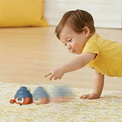 Produktbild von Elektrisches Marienkäfer-Spielzeug – schwimmendes Ballspielzeug mit Zubehör für einen niedlichen hüpfenden Einsiedlerkrebs, sensorisches Babyspielzeug und Dampfblasenmaschine