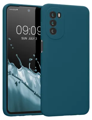 Produktbild von kwmobile Handyhülle für Motorola Moto G52 / Moto G82 5G Hülle - Case Silikon - Kabelloses Laden - Schutzhülle Cover in Petrol